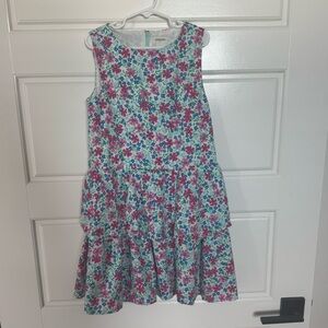 Crewcuts Floral Kids Dress - Pink and Blue